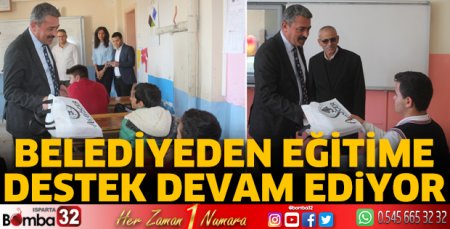 Belediyeden eğitime destek devam ediyor