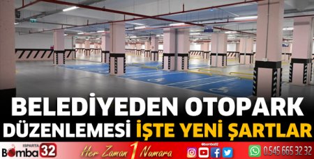 Belediyeden otopark düzenlemesi