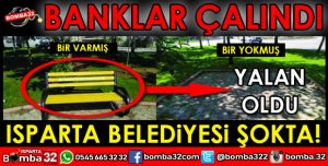 BELEDİYENİN BANKLARI YALAN OLDU