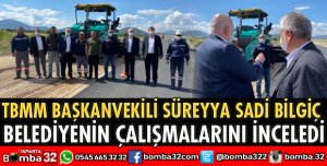 BELEDİYENİN ÇALIŞMALARINI İNCELEDİ