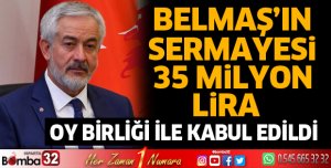 BELMAŞ'ın sermayesi 35 Milyon lira