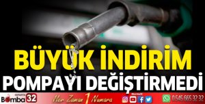 Benzin ve motorine gelen büyük indirim pompayı değiştirmedi