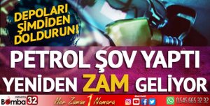BENZİNE ZAM GELİYOR