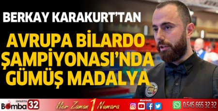 Berkay Karakurt’tan Avrupa Bilardo Şampiyonası’nda gümüş madalya