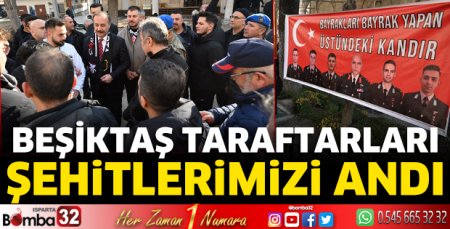 Beşiktaş taraftarları şehitlerimizi andı 