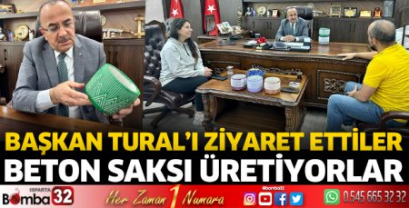 Beton saksı üretiyorlar