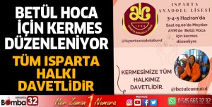 Betül hoca için kermes düzenleniyor