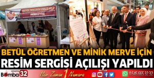 Betül Öğretmen ve Minik Merve için resim sergisi açıldı