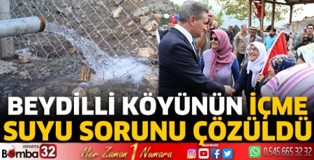 Beydilli köyünün içme suyu sorunu çözüldü
