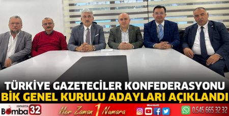 BİK Genel Kurulu adayları açıklandı