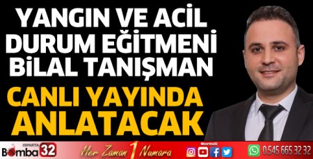Bilal Tanışman canlı yayın konuğu olacak 