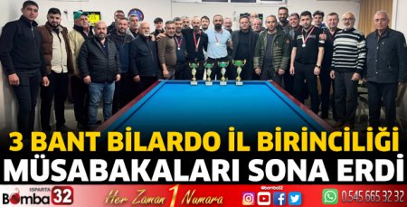 Bilardo Müsabakaları sona erdi