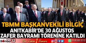 Bilgiç, Anıtkabir'de 30 Ağustos törenine katıldı