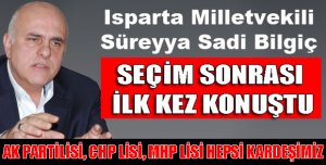 Bilgiç: Kimsenin şüphesi olmasın