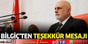 Bilgiç’ten teşekkür mesajı 