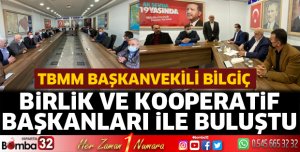 Bilgiç, Birlik ve Kooperatif başkanlarıyla buluştu