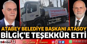 Bilgiç'e teşekkür etti