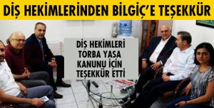 BİLGİÇ'E TEŞEKKÜR ETTİLER