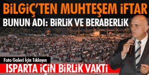 BİLGİÇ'TEN BİRLİK VE BERABERLİK ÖRNEĞİ