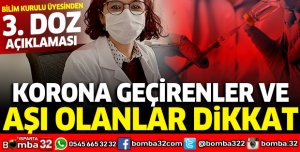 Bilim Kurulu Üyesi Prof. Dr. Yavuz'dan üçüncü doz açıklaması