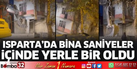 Bina saniyeler içinde yerle bir oldu 
