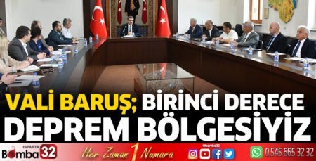 Birinci derece deprem bölgesiyiz