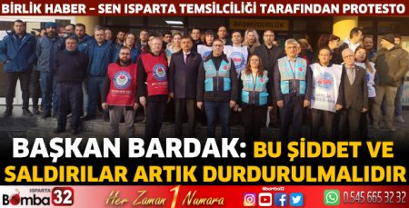 Birlik Haber- Sen Isparta Temsilciliği tarafından protesto 