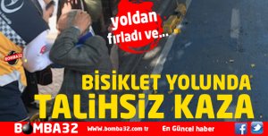 BİSİKLET YOLUNDA TALİHSİZ KAZA
