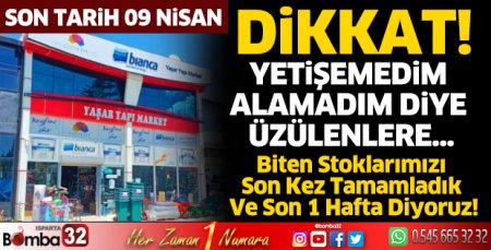 Biten Stoklarımızı Son Kez Tamamladık Ve Son 1 Hafta Diyoruz