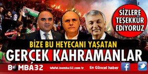 BİZE BU HEYECANI YAŞATTIĞINIZ İÇİN TEŞEKKÜRLER!