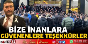 Bize inananlara ve güvenenlere teşekkürler