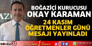 Boğaziçi Koleji Kurucusu Karaman'dan Öğretmenler Günü mesajı