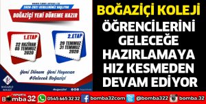 BOĞAZİÇİ KOLEJİNDE EĞİTİM TÜM HIZIYLA DEVAM EDİYOR