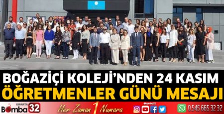 Boğaziçi Koleji'nden 24 Kasım Öğretmenler Günü mesajı 