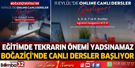 Boğaziçi'nde canlı dersler başlıyor