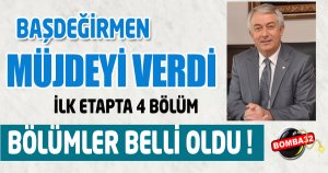 Bölümler belli oldu
