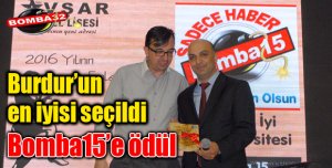Bomba15'e Burdur'da Ödül