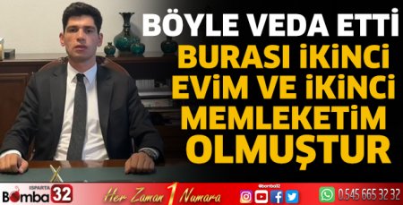 Böyle veda etti