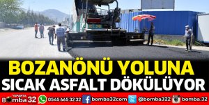 Bozanönü yoluna sıcak asfalt dökülüyor