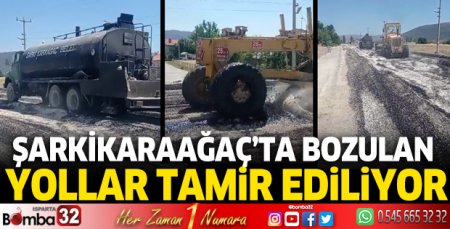 Bozulan yollar tamir ediliyor