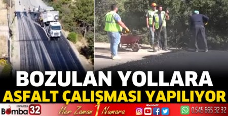 Bozulan yollara asfalt yapılıyor