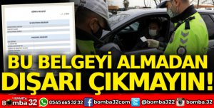Bu belgeyi almadan dışarı çıkmayın! 