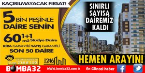 BU FIRSATI KAÇIRMAYIN! SINIRLI SAYIDA DAİREMİZ KALDI