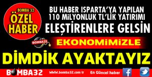 BU HABER 110 MİLYON TL'LİK YATIRIMI ELEŞTİRENLERE 