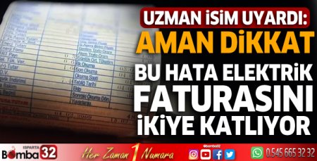 Bu hata elektrik faturasını ikiye katlıyor! Uzman isim uyardı