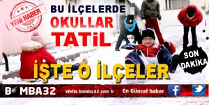 BU İLÇELERDE OKULLAR TATİL 