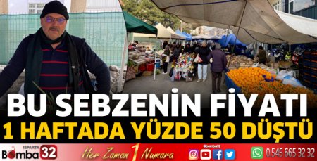 Bu sebzenin fiyatı 1 haftada yüzde 50 düştü