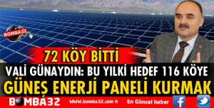 BU YILKİ HEDEF 116 KÖYE GÜNEŞ ENERJİ PANELİ KURMAK