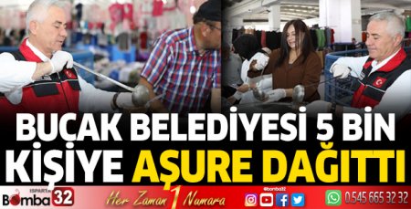 Bucak Belediyesi 5 bin kişiye aşure dağıttı