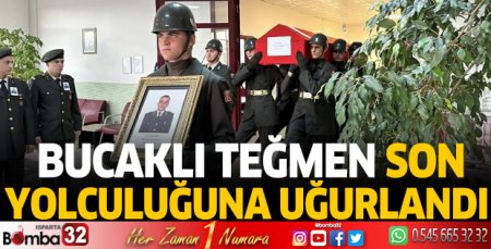 Bucaklı teğmen son yolculuğuna uğurlandı
